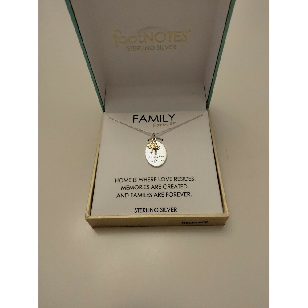 Footnote Sterling Silver Family Necklace - Picture 2 of 5